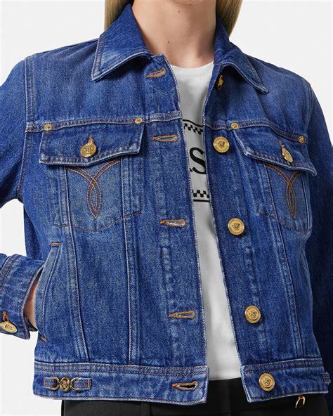 versace denim jacket|Versace jacket sale.